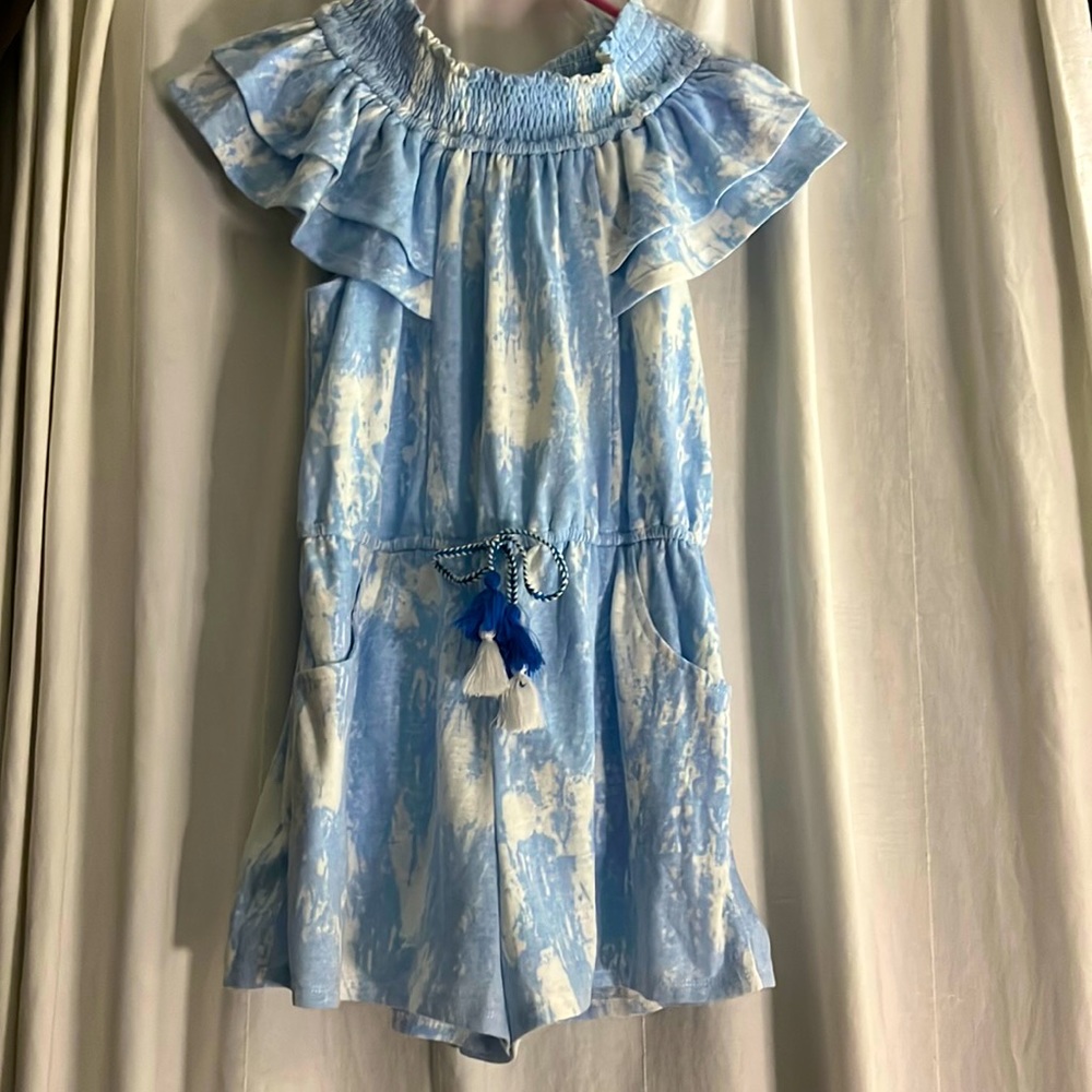 Blue romper with pockets Hanna banana size 14